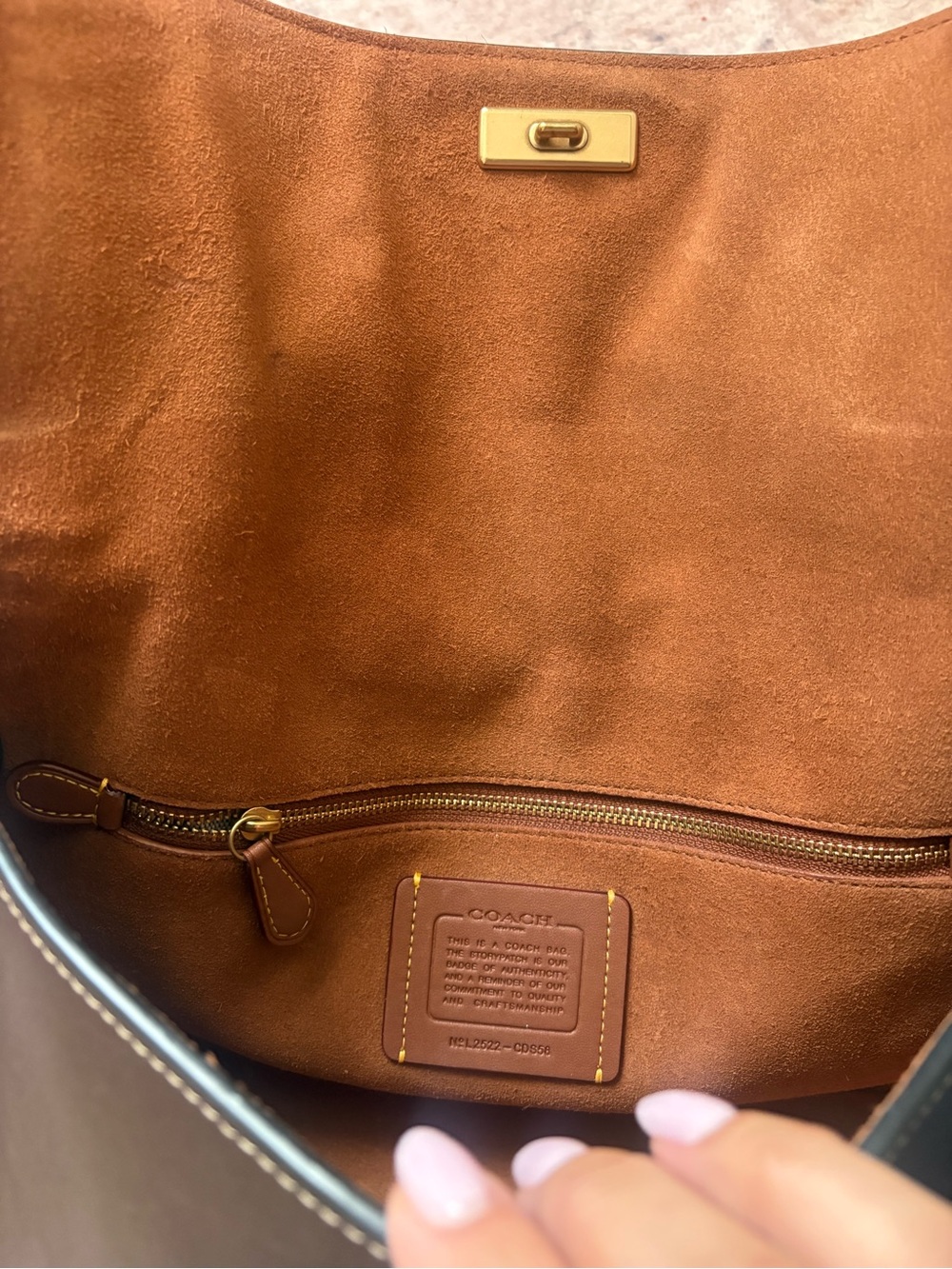 Coach Chocolate Brown Leather Shoulder Bag - Picture 7 of 12